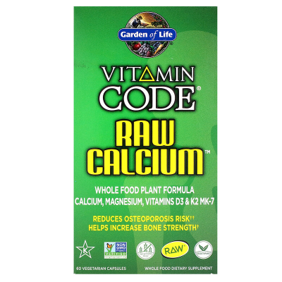 Garden of Life, Vitamin Code, RAW Calcium, 60 Vegetarian Capsules / Ακατέργαστο Ασβέστιο, 60 Χορτοφαγικές κάψουλες