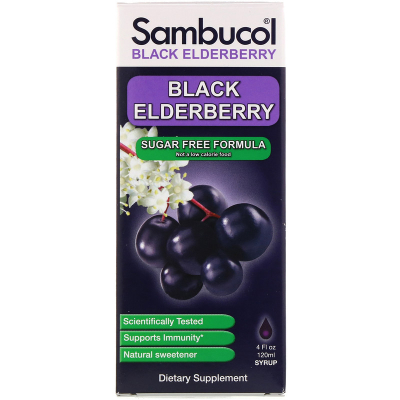 Sambucol | Black Elderberry Syrup | Sugar Free Formula 4 fl oz