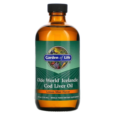 Garden of Life, Olde World Icelandic Cod Liver Oil, Lemon Mint 236 ml