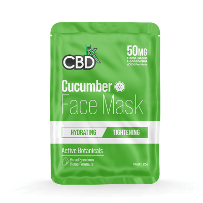 CBDfx, Hemp Face Mask - Cucumber, 50mg | Herbalista