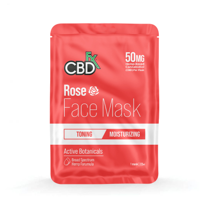 CBDfx, Hemp Face Mask - Rose, 50mg | Herbalista