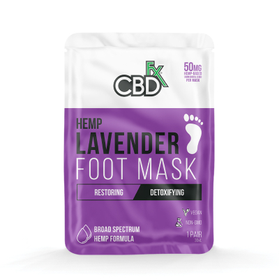 CBDfx, Foot Mask Lavender, 50mg | Herbalista