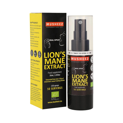 Musheez, BIO, Lion's Mane Oral Spray Dual Extract, 30ml / Στοματικό Σπρέι Lion's Mane, 30μλ