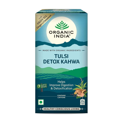 Organic India, BIO Tulsi Detox Kahwa, Contains Caffeine, 25 Infusion Bags