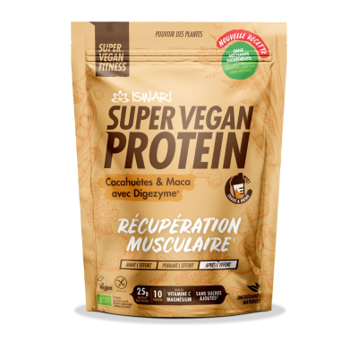 Iswari, BIO Super Vegan Protein, Maca & Peanut, Gluten Free, 400g 