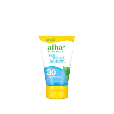 Alba Botanica Kids Mineral Sunscreen Fragrance Free, SPF 30