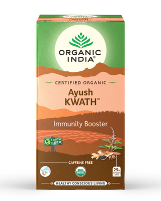 Organic India | Tulsi Ayush Kwath Tea | Caffeine-Free | Herbalista