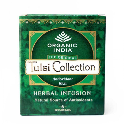 Organic India, Tulsi Sampler Collection, 6 Infusion bags