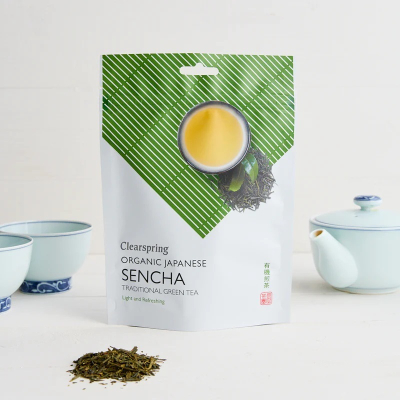 Clearspring Organic Japanese Sencha Green Tea Loose Leaf Tea, 90g