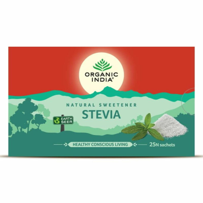 Organic India, Stevia Powder 25 Sachets of 1g each / Στέβια σε σκόνη 25 φακελάκια του 1γρ