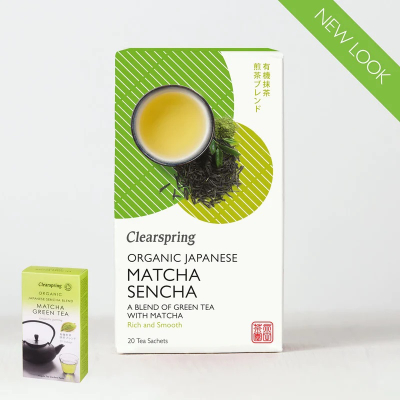 Clearspring Organic Japanese Matcha Sencha, 20 Tea Sachets