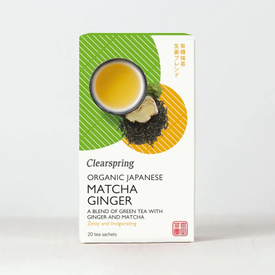 Clearspring Organic Japanese Matcha Ginger, 20 Tea Sachets
