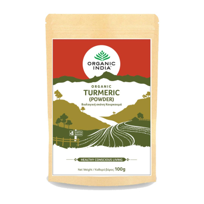 Organic India, Turmeric Powder 100g / Κουρκουμάς σε σκόνη 100γρ