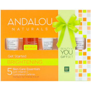 Andalou Naturals, Get Started Brightening, 5 Piece Kit| Herbalista