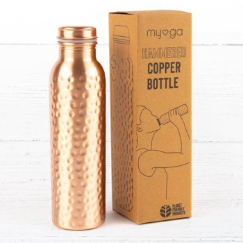 Myga, Copper Water Bottle Hammered 