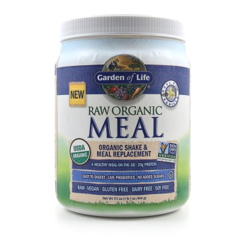 Garden of Life, Raw Organic Meal Protein Shake, Vanilla, 484g / Ακατέργαστο Βιολογικό Ρόφημα Πρωτεΐνης με γεύση Βανίλια, 484γρ