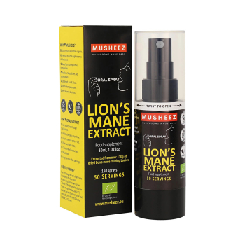 Musheez, BIO, Lion's Mane Oral Spray Dual Extract 15:1, 30ml / Στοματικό Σπρέι Lion's Mane Διπλής Απόσταξης 15:1, 30μλ