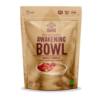 Iswari, BIO Awakening Bowl, Maca & Vanilla, Gluten Free, 360g / Στιγμιαίο πρωϊνό με Φαγόπυρο, Μάκα & Βανίλια, 360γρ.