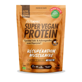 Iswari, BIO Super Vegan Protein, Salted Caramel & Ashwagandha, Gluten Free, 400g 