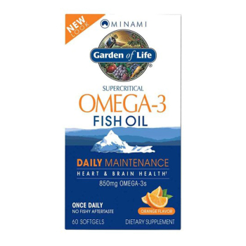 Garden of Life, Minami Supercritical Daily Maintenance, Omega-3 Fish Oil, Orange Flavor, EPA/590 DHA/130 , 60 Softgels