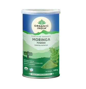 Organic India, BIO Moringa Powder 100g / Μορίνγκα σε σκόνη, 100γρ.