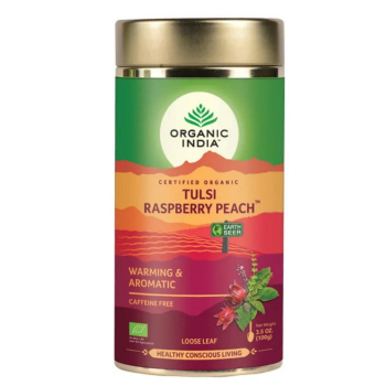 Organic India, BIO Tulsi Raspberry Peach Loose leaf 100g Tin
