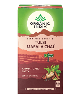 Organic India | Tulsi Masala Chai Tea | 25 Infusion Bags | Herbalista
