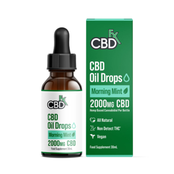 CBDfx, Organic CBD Tincture Oil, Morning Mint, 30ml, 2000mg / Βιολογικό Βάμα Ελαίου CBD με Γεύση Μέντα, 30ml, 2000mg